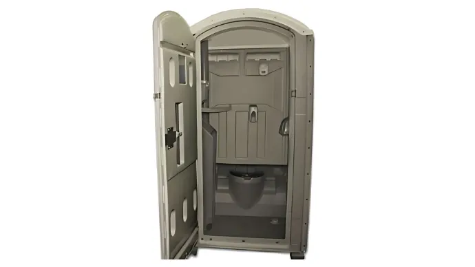 the ambassador flushable portable toilet for rent